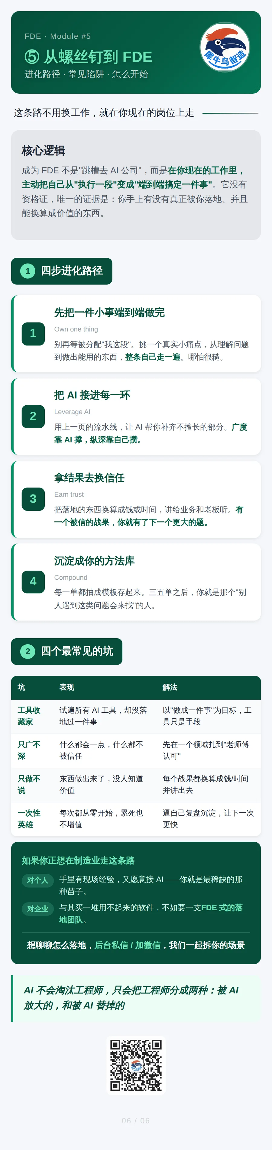 FDE 前线工程师 6 / 6 · 进化路径与陷阱